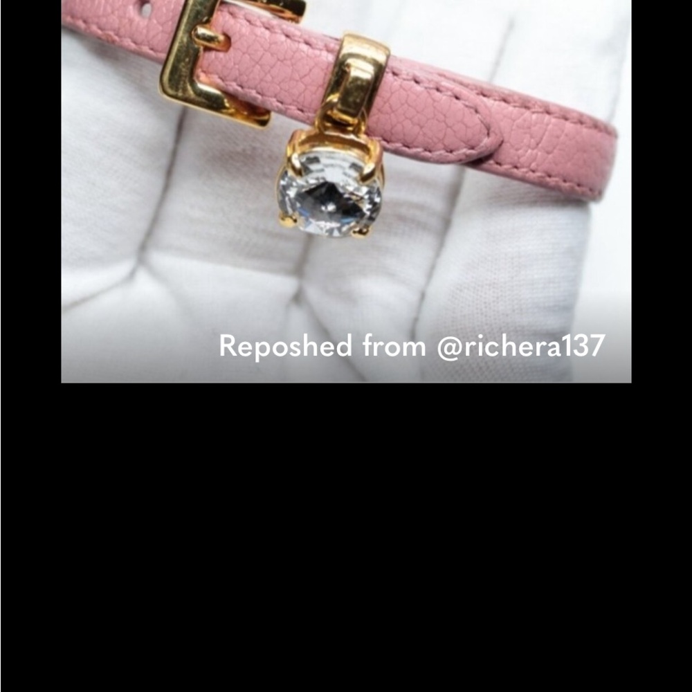 Miu Miu Pink and Gold Bracelet